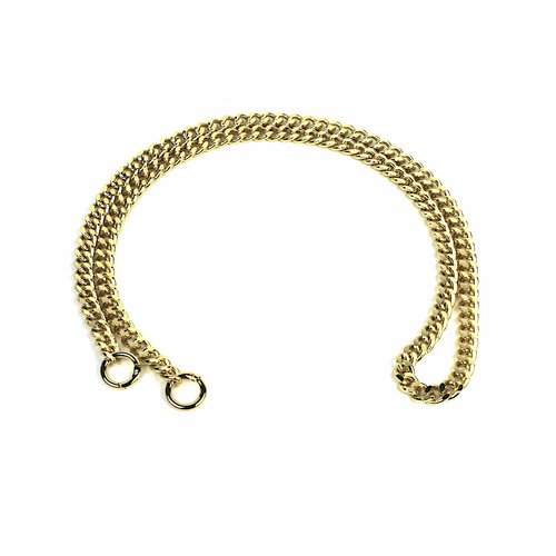Schouderketting goud facet M 120 cm met veerring Schouderketting goud facet M 120 cm met veerring