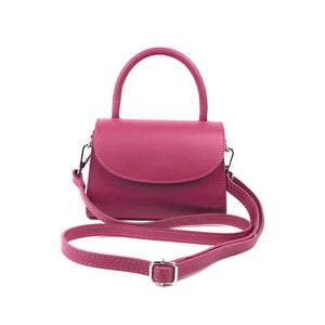 Fuchsia leren mini tasje