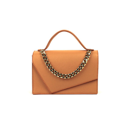 Asymmetrisch tasje oranje leer Asymmetrisch tasje oranje leer