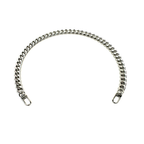Zilverkleurige tasketting facet M 50 cm Zilverkleurige tasketting facet M 50 cm