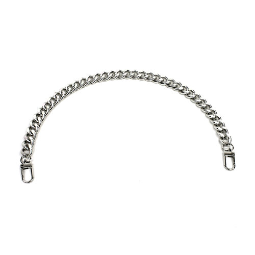 Zilverkleurige tasketting facet M 40 cm Zilverkleurige tasketting facet M 40 cm
