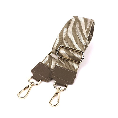 Taupe zebra schouderband