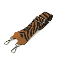 Cognac zebra schouderband