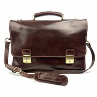 Kastanjebruine messenger businesstas