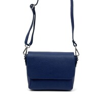 Blauw schoudertasje met overslag