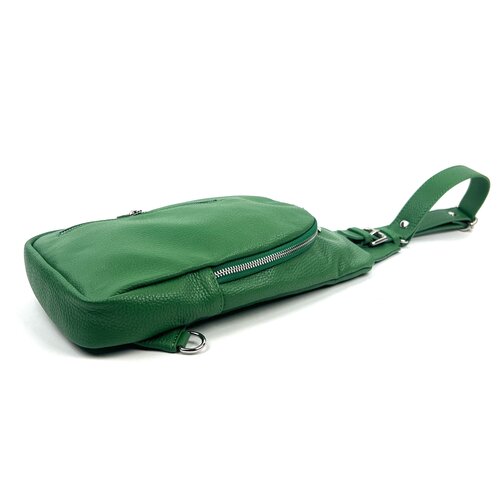 Groene leren crossbody sling bag