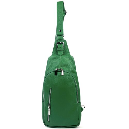 Groene leren crossbody sling bag