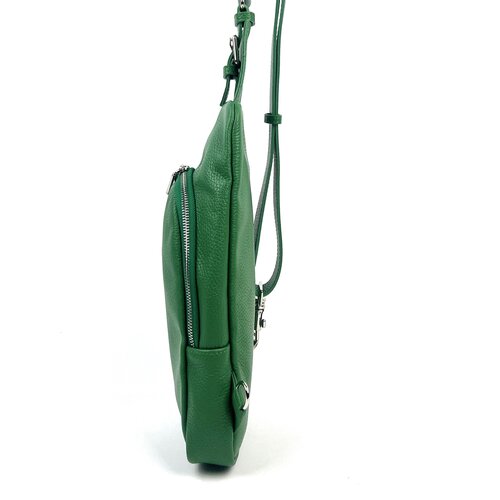 Groene leren crossbody sling bag