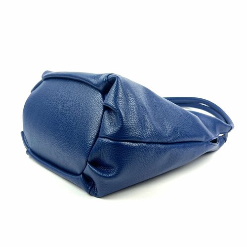 Italiaanse leren tas  diagonaal, blauw