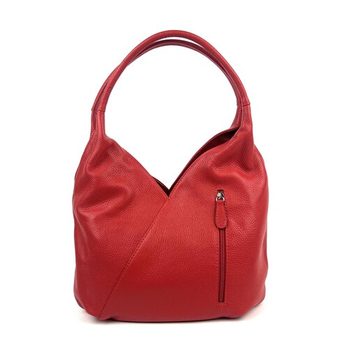 Italiaanse leren tas  diagonaal, rood