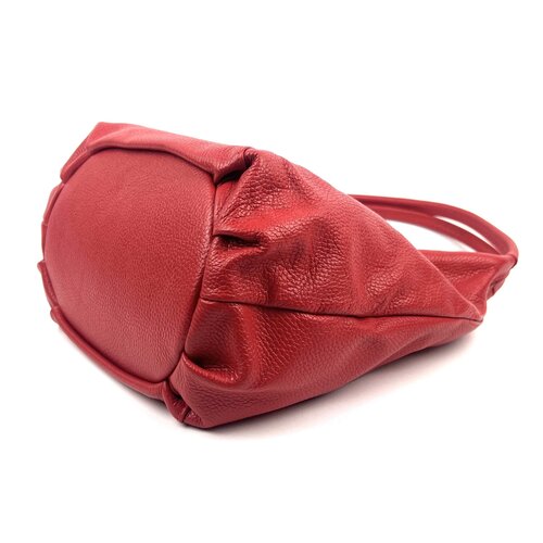 Italiaanse leren tas  diagonaal, rood