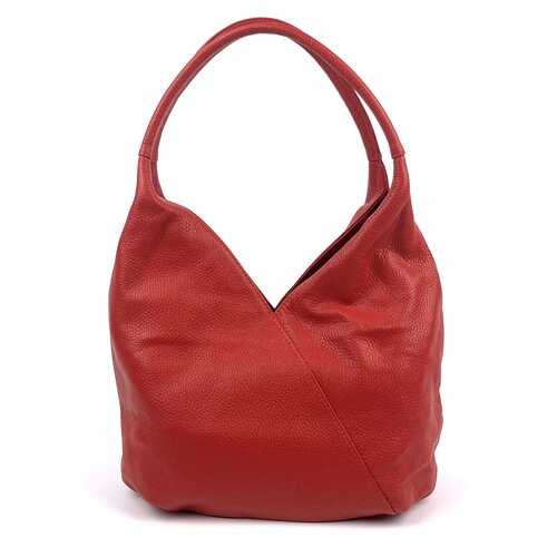 Italiaanse leren tas  diagonaal, rood