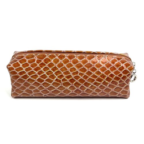 Lakleren  etui, cognac slang