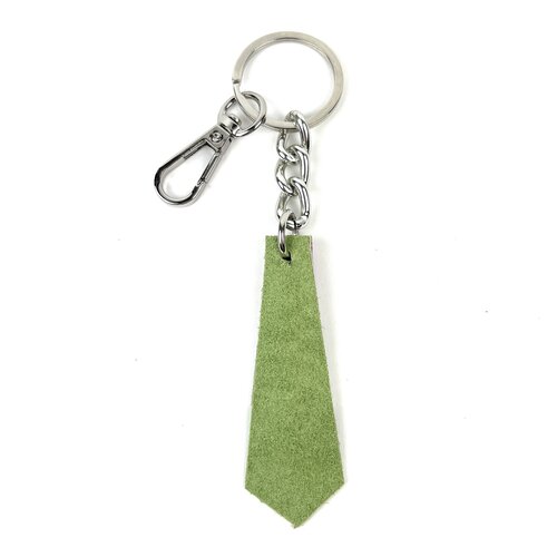 Suède pijl sleutelhanger roze - beige - groen