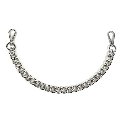 Zilverkleurige schouderketting rond L 30 Zilverkleurige schouderketting rond L 30