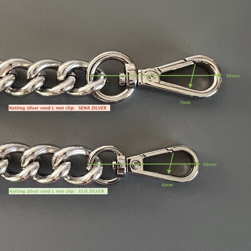 Ketting met ronde schakels L 30cm