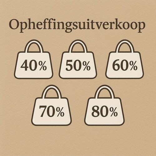 Opheffingsuitverkoop Italiaanse leren tassen en accessoires