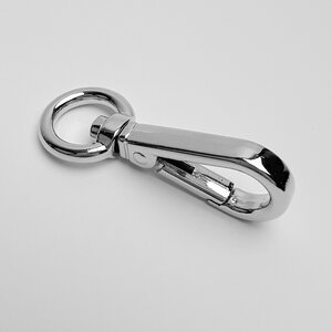 Zilverkleurige clip/ musketonhaak Sena