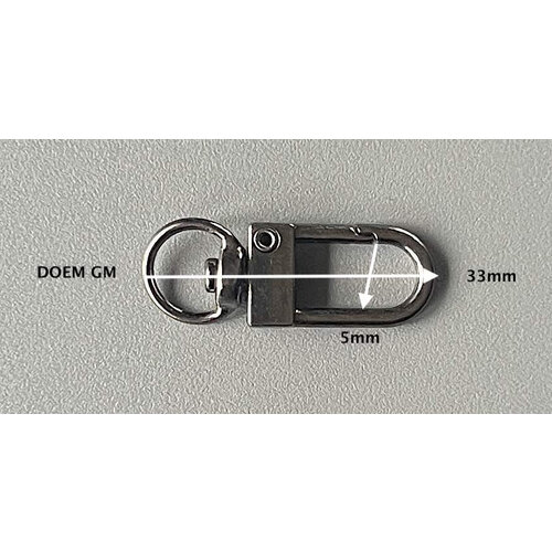 Gunmetal musketonhaak - clip voor onze kettingen - Doem