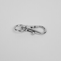 Zilverkleurige clip/ musketonhaak Elga