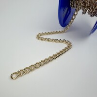 Goudkleurige ketting rond M per meter