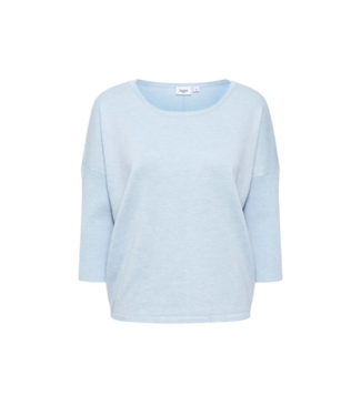 Saint Tropez Mila R-Neck Pullover - Heather Melange