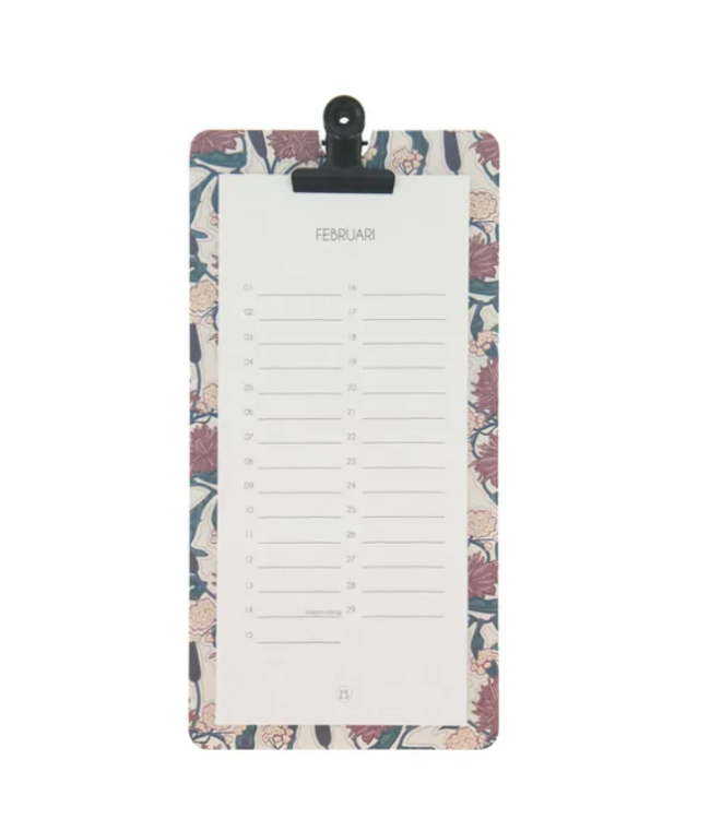 Zusss Verjaardagskalender op Klembord - Bloemenprint