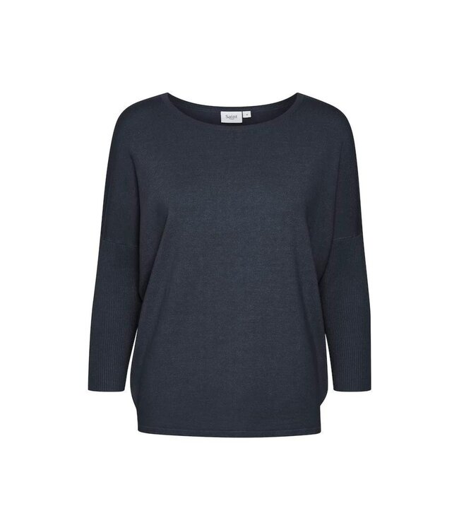 Saint Tropez MilaSZ R-Neck Pullover - Ombre Blue