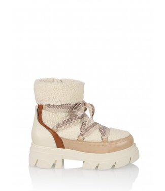 DWRS Label Harbin Bikerboots - White/Nude