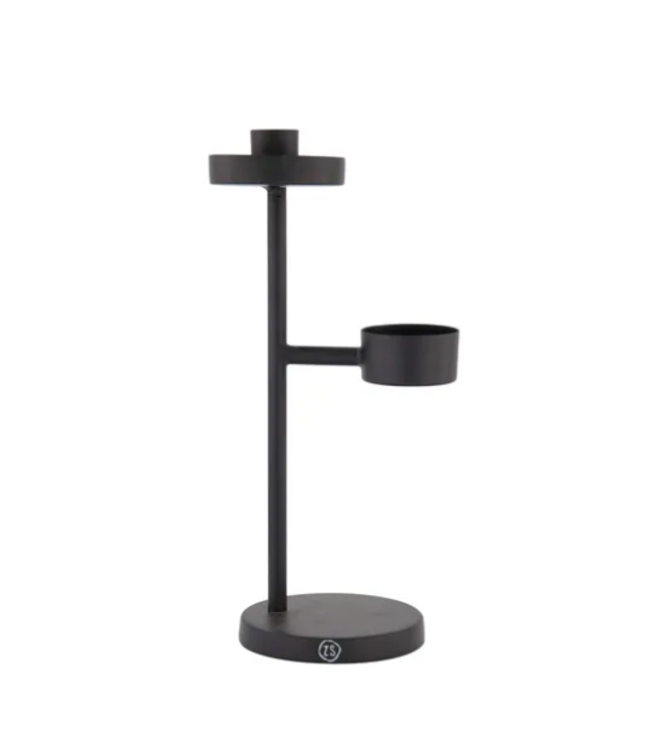 Zusss Metalen Kandelaar - Zwart