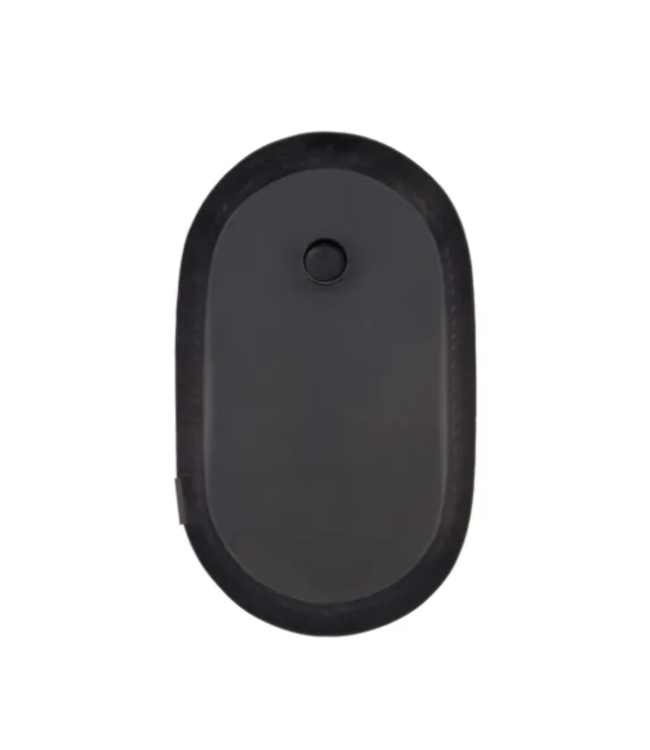 Zusss Metalen Kandelaar Ovalen Schaal - Zwart