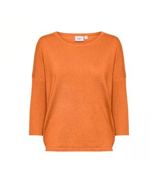 Saint Tropez MilaSZ R-Neck Pullover - Dusty Orange