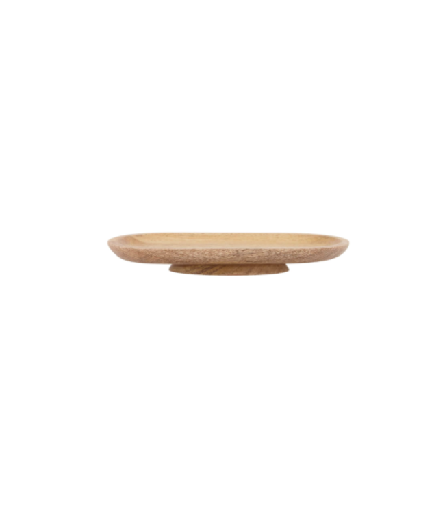 Zusss Ovalen Stylingbord Hout 30x15x4cm - Naturel