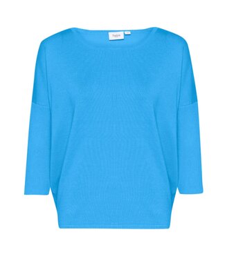 Saint Tropez MilaSZ R-Neck Pullover - Azure Blue