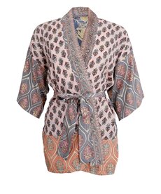 Black Colour BCLuna Short Kimono - Soft Multi