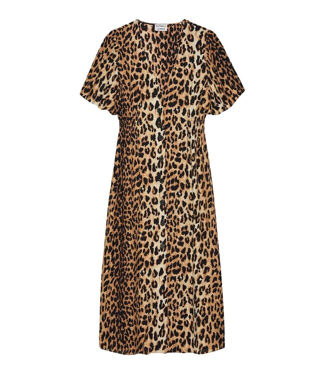 Catwalk Junkie Dress Leopard Midi - Brown