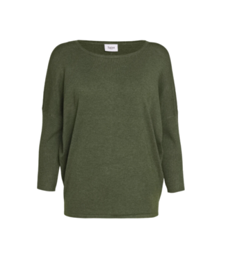 Saint Tropez Mila SZ R-Neck Pullover - Army Green