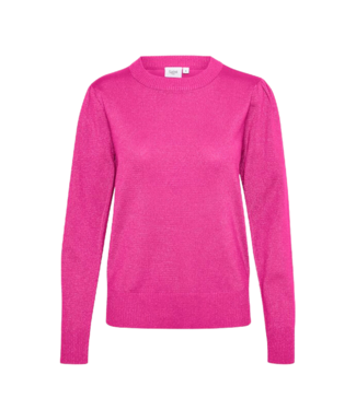 Saint Tropez Kila Longsleeve Shimmer Pullover - Fuchsia Fedora