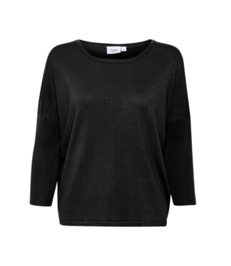 Saint Tropez Mila R-Neck Pullover - Black