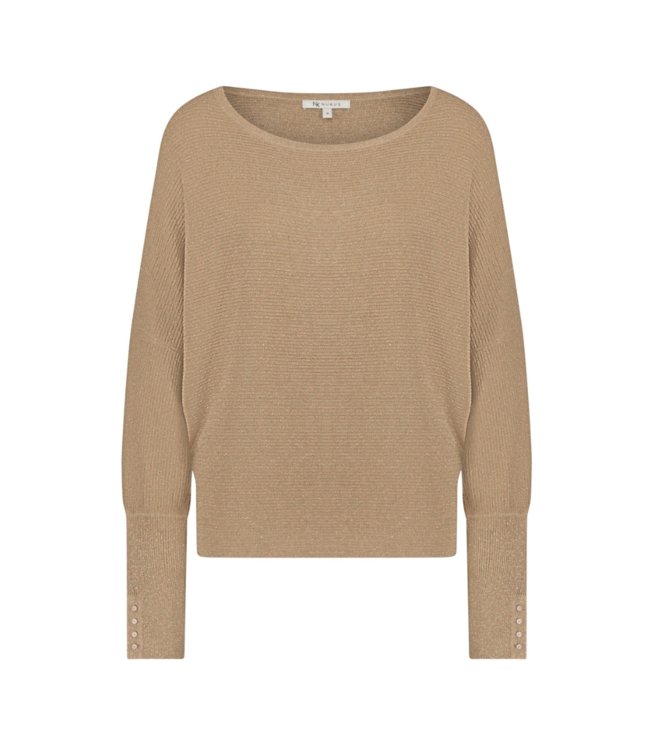 Nukus Batwing Pullover Lurex - Camel