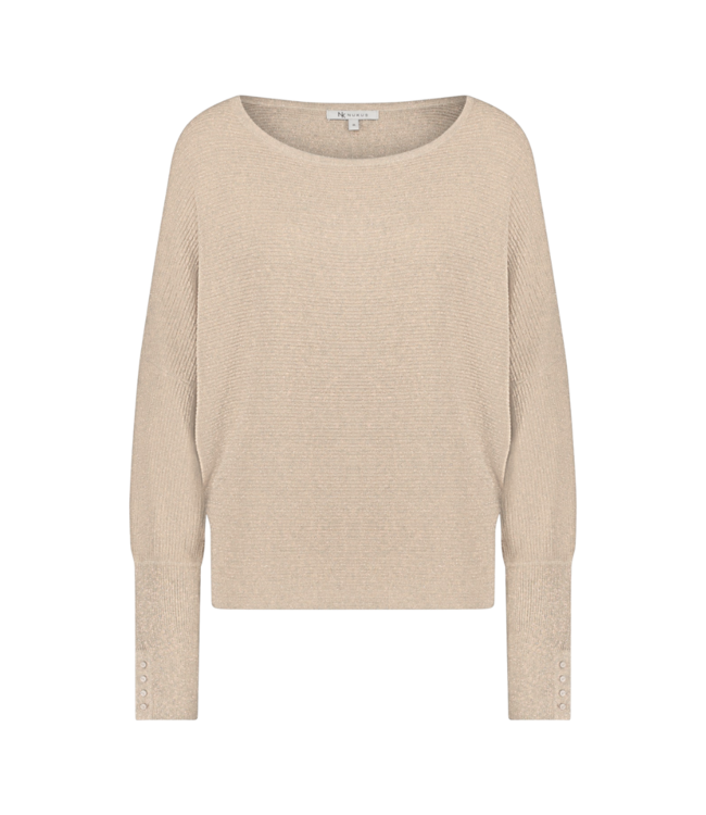 Nukus Batwing Pullover Lurex - Sand