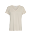 Moss Copenhagen Fenya Modal V Neck Tee - Oatmeal