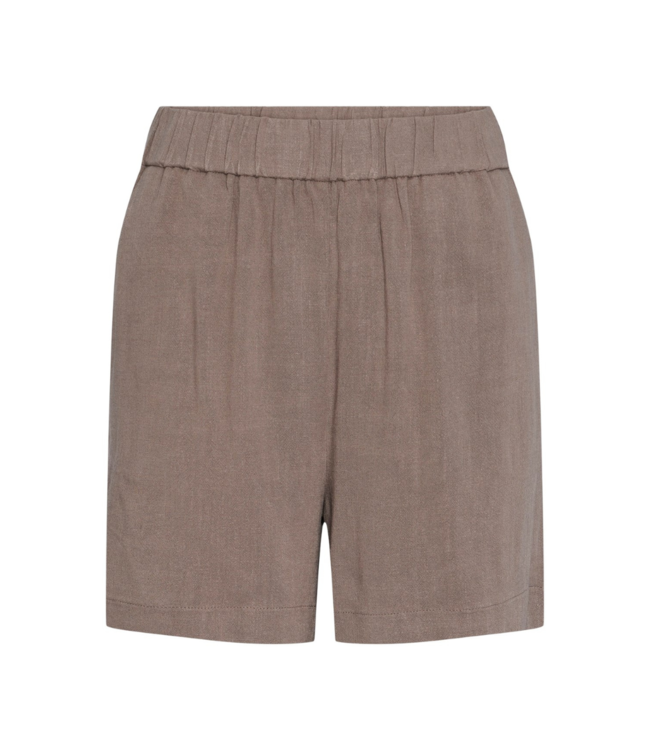 Pieces Vinsty HW Linen Shorts - Fossil