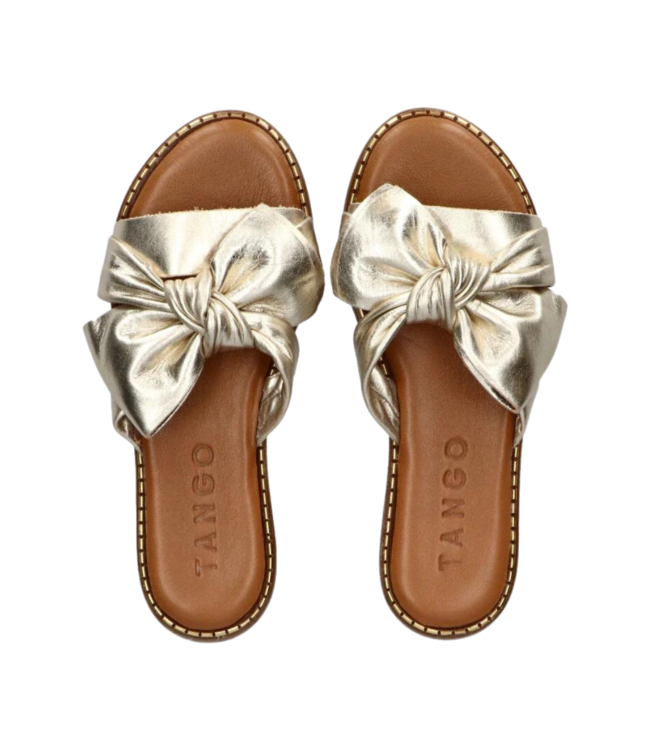 Tango Audrey Bow Slipper - Platino Gold