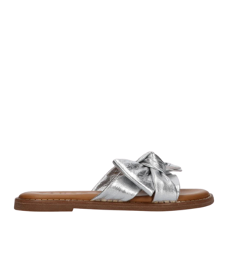 Tango Audrey Bow Slipper - Metallic Silver