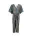 Black Colour BCLuna Double V-Neck Jumpsuit - Green Tulip