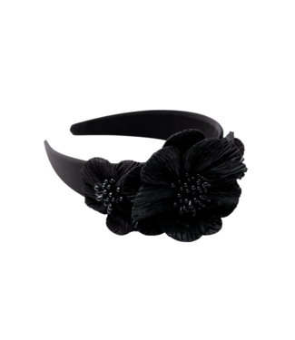Black Colour Lilibet Headband - Black