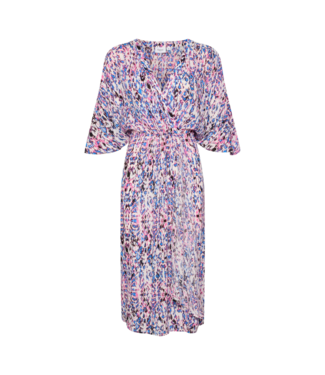 Saint Tropez Everley Wrap Dress - Pink C. Ikat Paint