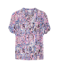 Saint Tropez Agnes Short Sleeve Top - Pink C. Ikat Paint