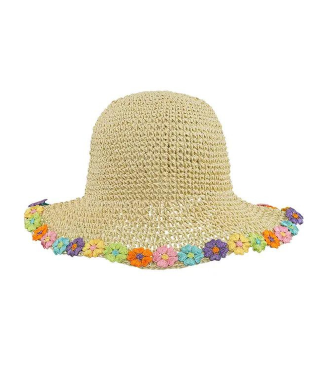 Color Club Zomerhoed Bloemen - Bruin